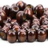 SR Craft Wooden Beads 10 mm Round Dark Brown Color (1000) view 1