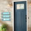 CVANU Abstract Welcome to Our Sweet Home Wall Hanging Board Plaque Sign (Green, 12 x 10.5 Inch) view 2