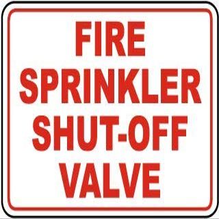 Fire Sprinkler Shut-Off valveFoam Board Water Proof with Double Sided Sticker