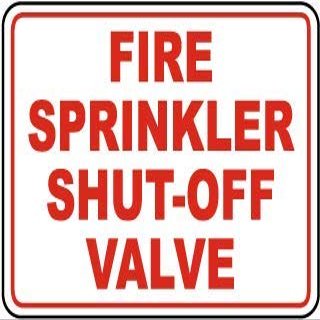 Fire Sprinkler Shut-Off valveFoam Board Water Proof with Double Sided Sticker