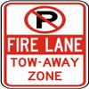 Fire Lane Tow-Away zoneFoam Board Water Proof with Double Sided Sticker view 1