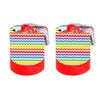 PrettyKrafts F1246 Laundry Basket Round, Foldable, Toys Storage, Laundry Storage, 45 LTR - Multi Color Stripes, Set of 2 pcs view 1
