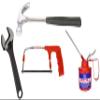 Real stf Multi Hand Tool it 4 Pc. - Claw Hammer 1/2 LB, Steel Baby Hacksaw with Plastic Handle, Adjustable Wrench Black Phosphate 8'', Oil Can 1/2 Pint with Rigid Spout view 1