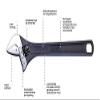 Real stf Multi Hand Tool it 4 Pc. - Claw Hammer 1/2 LB, Steel Baby Hacksaw with Plastic Handle, Adjustable Wrench Black Phosphate 8'', Oil Can 1/2 Pint with Rigid Spout view 3