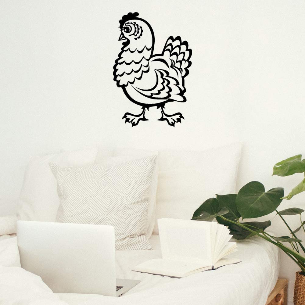 Gadgets Wrap Wall Decals 29CM Wall Stickers Black Color - (Chicken Hen)