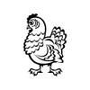 Gadgets Wrap Wall Decals 29CM Wall Stickers Black Color - (Chicken Hen) view 2