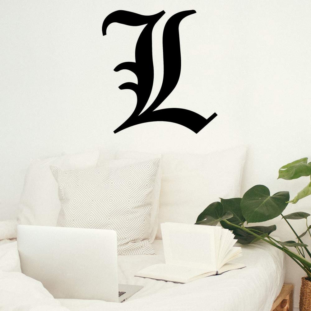 Gadgets Wrap Wall Decals 29CM Wall Stickers Black Color - (Death Note L Letter)