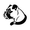 Gadgets Wrap Wall Decals 29CM Wall Stickers Black Color - (Boxer Dog) view 2