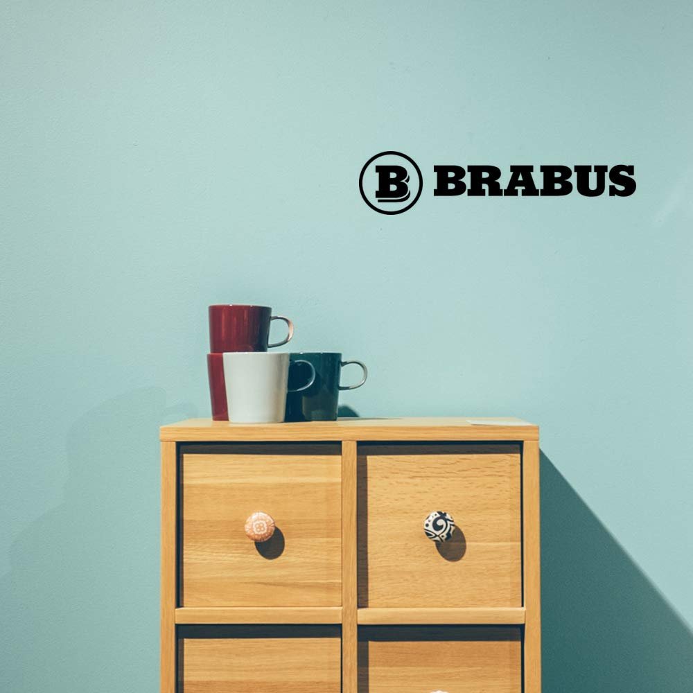 Gadgets Wrap Wall Decals 29CM Wall Stickers Black Color - (Brabus)