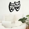 Gadgets Wrap Wall Decals 29CM Wall Stickers Black Color - (Theatre Drama Mask2) view 1