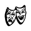 Gadgets Wrap Wall Decals 29CM Wall Stickers Black Color - (Theatre Drama Mask2) view 2