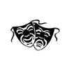 Gadgets Wrap Wall Decals 29CM Wall Stickers Black Color - (Theatre Drama Mask12) view 2