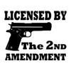 Gadgets Wrap Wall Decals 29CM Wall Stickers Black Color - (Licensed 2nd Amendment Handgun Gun) view 2