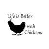 GADGETS WRAP Vinyl Wall Stickers Black Color - (29CM, Life is Better with Chickens) view 2