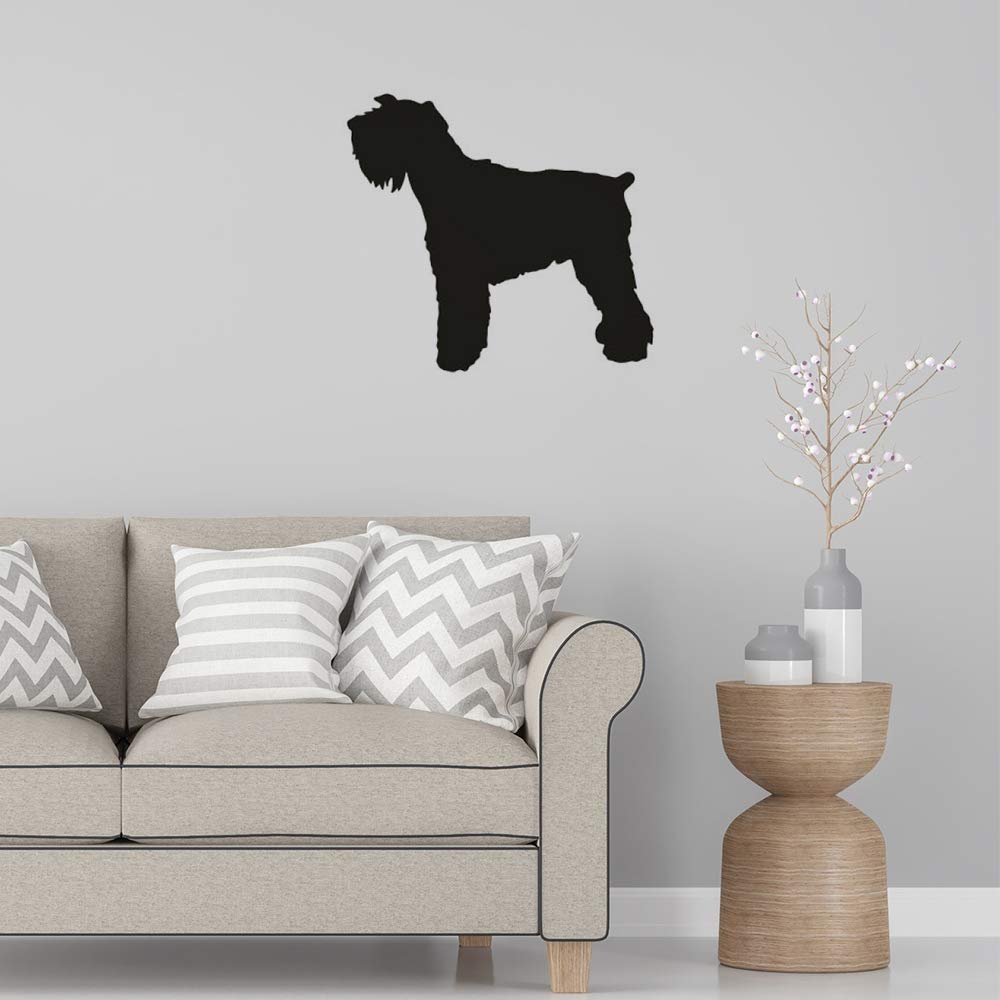 Gadgets Wrap Wall Decals 29CM Wall Stickers Black Color - (Mini Schnauzer Dog)