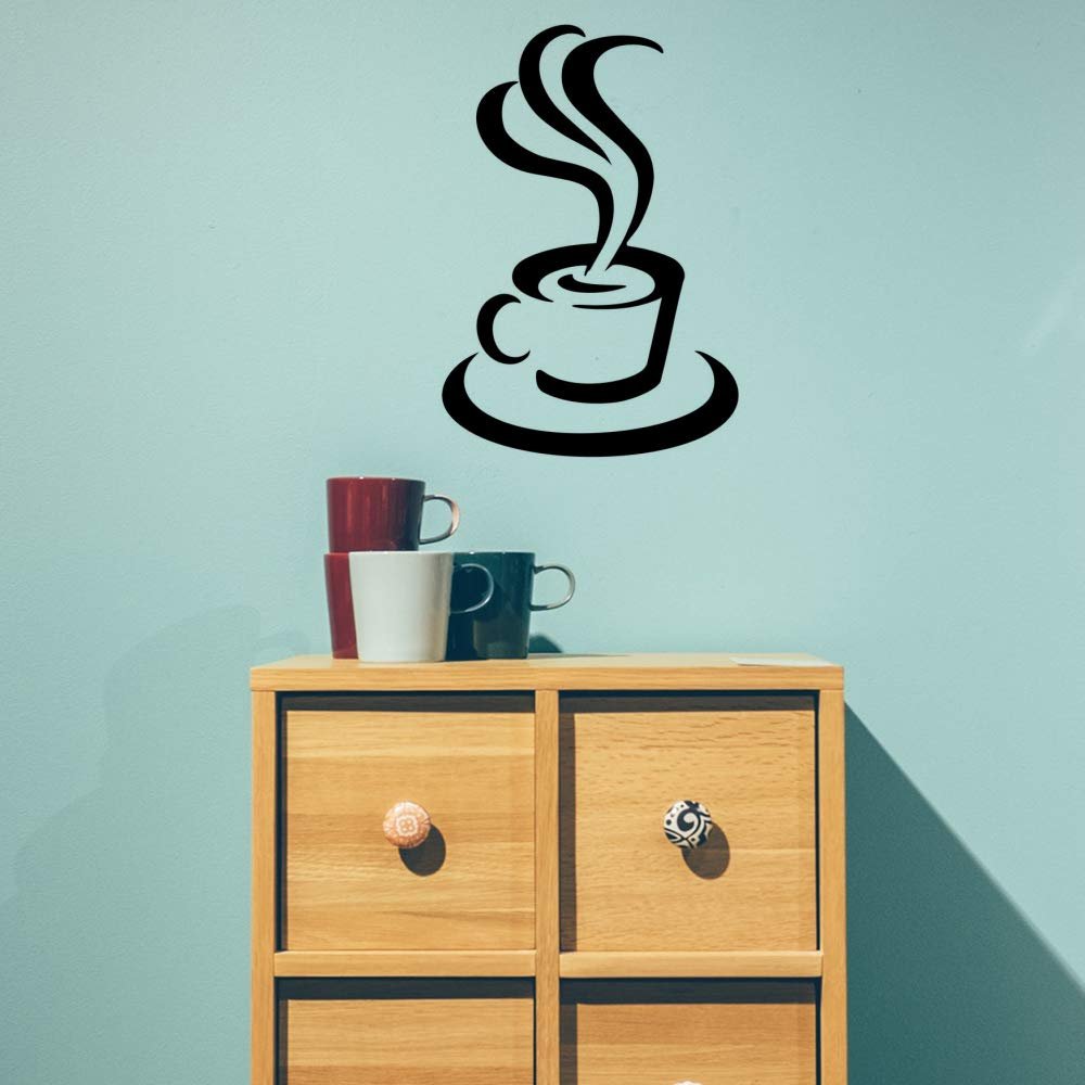 Gadgets Wrap Wall Decals 29CM Wall Stickers Black Color - (Free Wi-Fi Coffee)