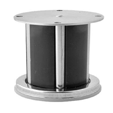 Nixnine Strong Aluminum Round Sofa Leg, 50mm Tickness Finish Glossy & Embossed (3 inch) Pack of 4,