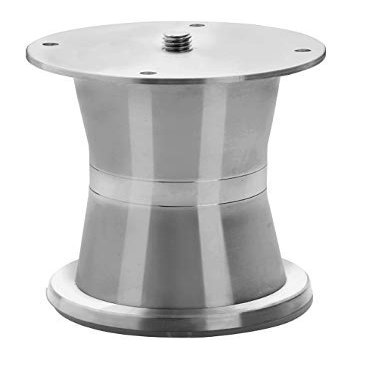Nixnine Strong Stainless Steel damru Sofa Leg, 50 mm Tickness Finish Glossy (4 inch) Pack of 4,