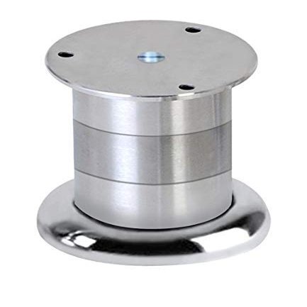 Nixnine Strong Stainless Steel Round Sofa Leg, 50 mm Tickness Finish Glossy (3 inch) Pack of 4,