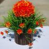 Litleo Great for Home Office Decoration or Birthday Gift, Table Top Bonsai Artificial Plant with Pot Bonsai Artificial Plant with Pot (Orange) view 4
