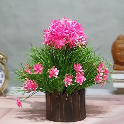 Litleo's Great for Home Or Office Decoration or Birthday Gift, Table Top Bonsai Artificial Plant with Pot Bonsai Artificial Plant with Pot (Pink)