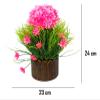 Litleo's Great for Home Or Office Decoration or Birthday Gift, Table Top Bonsai Artificial Plant with Pot Bonsai Artificial Plant with Pot (Pink) view 2