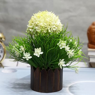 Litleo's Great for Home Or Office Decoration or Birthday Gift, Table Top Bonsai Artificial Plant with Pot Bonsai Artificial Plant with Pot (White)