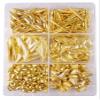eshoppee 200 gm Golden Set of 6 Shape Plastic Beads for Jewellery Making, Art and Crafts Work for Necklace Bracelet Earring Making DIY Kit (24) view 1