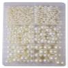 eshoppee 200 gm Pearl Plastic Bead Set of 6 Shape Plastic Beads for Jewellery Making, Art and Crafts Work for Necklace Bracelet Earring Making DIY Kit (17) view 1