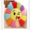 ROYAL TREND Velvet Sun Flower Smiley Cushions Chair Back | Sun Flower Design Kids Pillow | Emoji Pillow Cushions Set of 2 (Multi) view 2