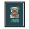 Good Hope Funny Pug Doctor Framed Poster Frame For Doctors Clinic Wall Decoration Room, Hospital Office, Gift dog (10 Inch X 13 Inch Framed) view 1