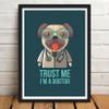 Good Hope Funny Pug Doctor Framed Poster Frame For Doctors Clinic Wall Decoration Room, Hospital Office, Gift dog (10 Inch X 13 Inch Framed) view 4