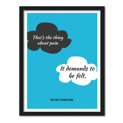 Good Hope - Fault In Our Stars Quote Framed Poster For Room & Office (10 Inch X 13 Inch Framed)