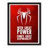 Good Hope Acrylic Glass Matte Paper 300 GSM Spiderman Quote Framed Poster for Room and Office (Multi Color, 10 X 13 Inch) view 1