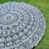 Fashion Hub 100% Cotton Mandala Dining Table Cover- Round Tablecloth Multicolor Standard view 2