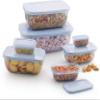 INVOSS 7 Pcs Space Saver Combo Plastic Fridge Container Set, Plastic Container Set for Kitchen Refrigerator, Pink (Elliptical- 100 ml,150 ml,290 ml,580 ml,1000 ml,1700 ml,2700 ml) view 4