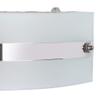 tu casa Crome Glass Shade with White Metal Iron Base Bathroom Balcony Wall Light Modern Wall Mounted Light for Bathroom Vanity Mirror Office Wall Fix Home Dcor (No Blub) view 3