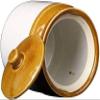 KS Mart KASANA Classic Cream Pottery Hand Paintaed Ceramic Cornichon Storage Jar for Pickle | 500 ml view 2