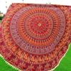 Fashion Hub 100% Cotton Mandala Red Elephant Mandala Printed Cotton Round Wall Hanging Beach Blanket Throw Picnic Yoga Garden Mat view 3