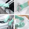 KINGS MAKER Silicone Non-Slip, Dish Washing and Pet Grooming, Magic Latex Scrubbing Gloves for Household Cleaning Great for Protecting Hands (Multicolor) view 4