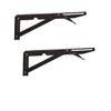 Lepose Premium Heavy Duty 300mm/ 12" Foldable Multipurpose Bracket with Fittings for fold Down Table or fold Down Racks(Brown)(2 pcs Set) view 1