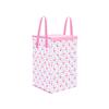 PrettyKrafts 75L Non Woven Swan Printed Square Foldable Large Laundry Bag/Basket With Lid & Handles, Freestanding Clothes Storage Organizer for Bedroom, Dorm (36x36x53cm, Pink, Set of 1) view 1