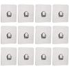 HOKIPO Plastic Magic Sticker Series Self Adhesive Hooks, Pack of 12 (Load Bearing Capacity of 3 KG Each Hook) (AR2256*2), Silver view 1