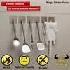 HOKIPO Plastic Magic Sticker Series Self Adhesive Hooks, Pack of 12 (Load Bearing Capacity of 3 KG Each Hook) (AR2256*2), Silver view 2