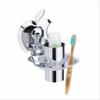 EASYHOME FURNISH Tumbler Holder Stand and Glass Toothbrush Holder Tumbler Stand Toothpaste Holder dispensers for Stylish Bathroom Accessories 22(304 Stainless Steel,Chrome Finish) view 4