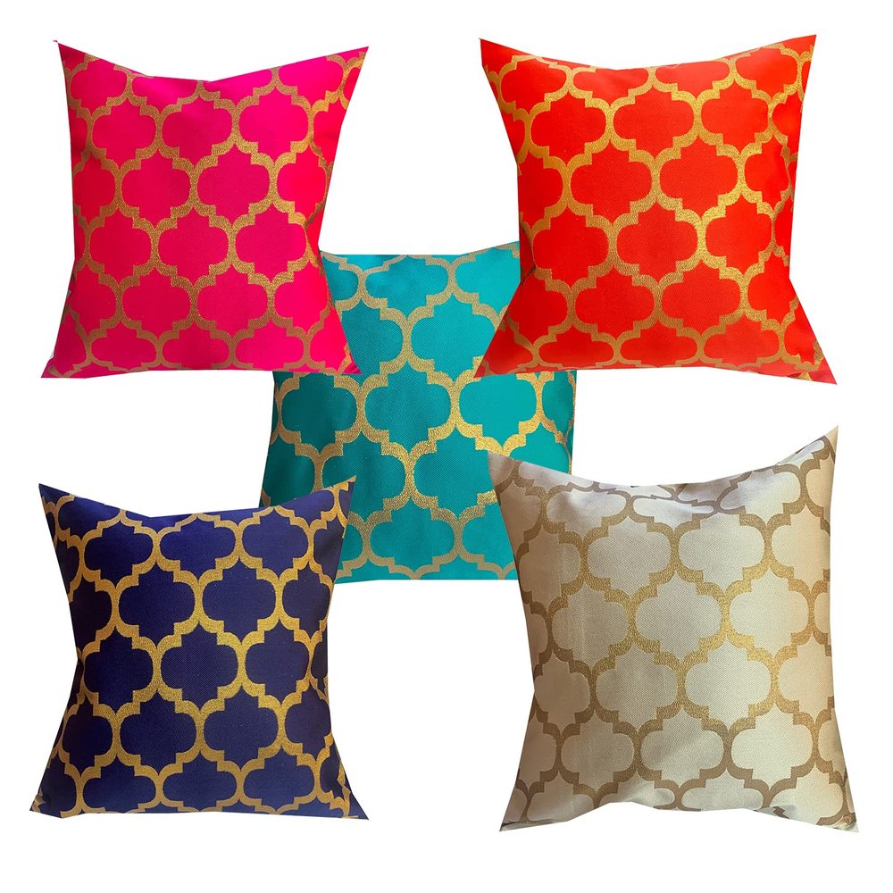 Pink parrot- Art Silk Cushion Cover 16x16 inch Set of 5 pcs