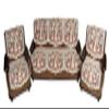 AR??s Exclusive Designer Three Floral Print Fabric 5 Seater Sofa Cover Set of 6 Pieces (Red, Maroon) view 1