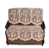 AR??s Exclusive Designer Three Floral Print Fabric 5 Seater Sofa Cover Set of 6 Pieces (Red, Maroon) view 2