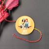 Bhai Please BFF Bhabhi Rakhi with Fridge Magnet for Bhabhi | Set of 1 pc with Roli/Kumkum- Chawal| Kids, Girls Designer, Fancy, Fun, Movie Rakhi Set| with Raksha Bandhan Greetings view 2