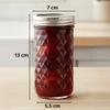 ginoya brothers 320 ml. High Ball Mason Glass Jars For Kitchen Storage With Airtight Silver Lid [Pack Of 4] view 2